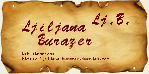 Ljiljana Burazer vizit kartica